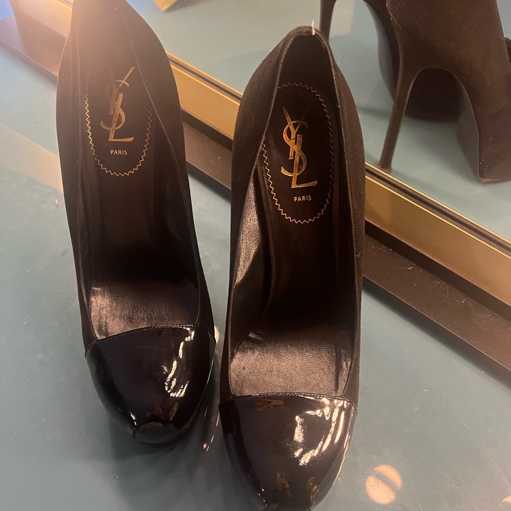 YSL tribute too heels black